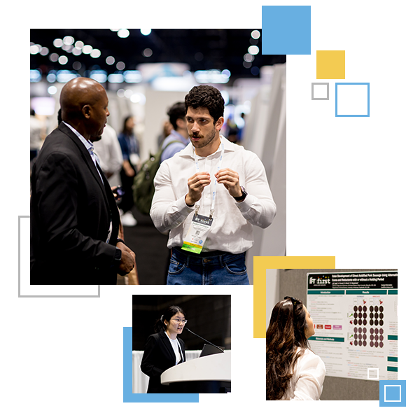 People presenting their research and posters at IFT FIRST