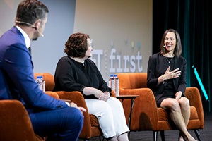 IFT FIRST panel discussion with three speakers on stage
