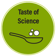 Taste of Science green icon with spoon illustration